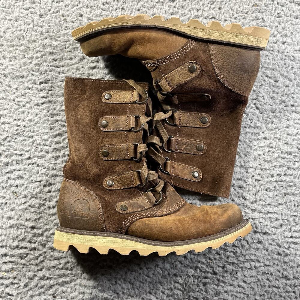 Sorel Tivoli High Brown Suede Tall Winter Snow Boots Women's Size 7 NL2000